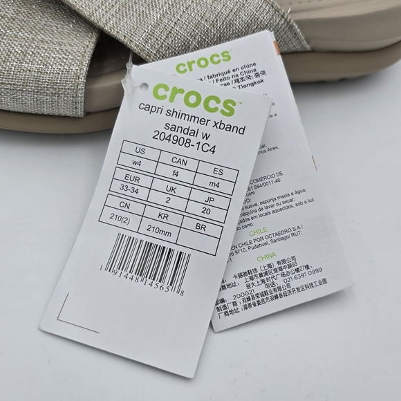 NWT Crocs Capri Shimmer XBand Slide Sandals,  Women's Size 4 - Picture 6 of 16